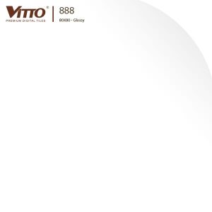 Gạch lát nền Vitto 0888 kích thước 80x80 (Màu trắng xám)