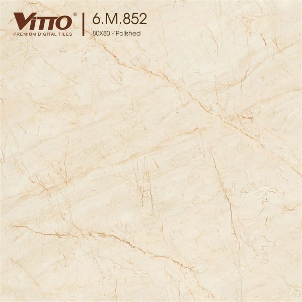 Gạch lát nền Vitto 0852 kích thước 80x80 (Màu kem đậm)