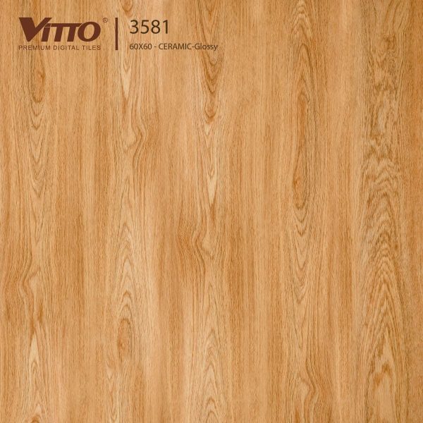 Gạch lát nền Vitto 60x60 3581 (Màu nâu vân gỗ)