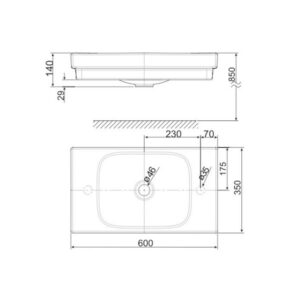 Bản vẽ chậu rửa mặt lavabo AMERICAN WP-F648