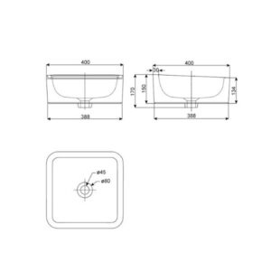 Bản vẽ chậu rửa mặt lavabo American WP-F606