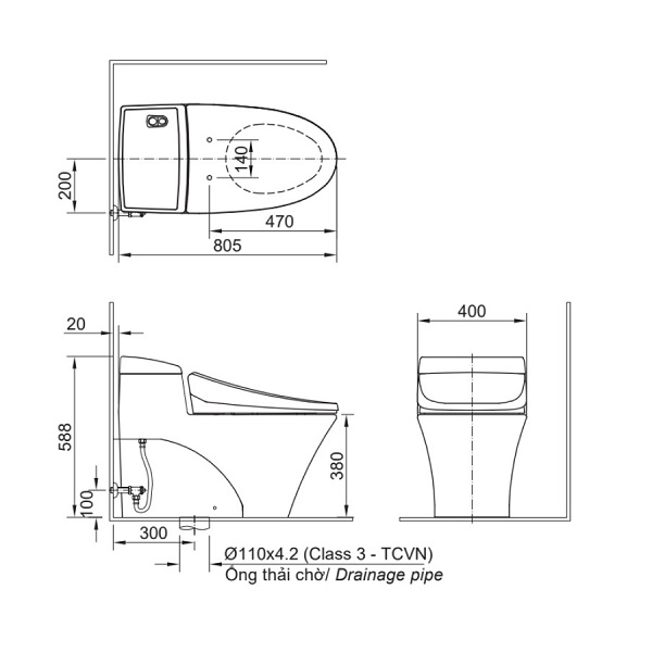 bản vẽ lăp đặt bồn cầu 1 khối AC-1008VRN