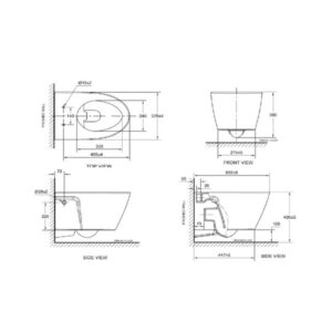 Bản vẽ bồn cầu treo tường American Standard Acacia E WP-3119