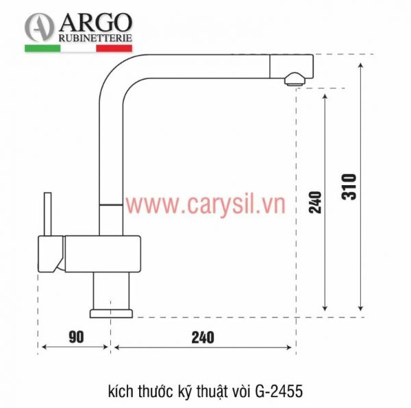 Vòi rửa bát Carysil G2455-18