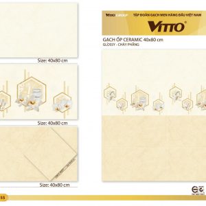 Phối cảnh Gạch ốp tường vitto 40x80 1142