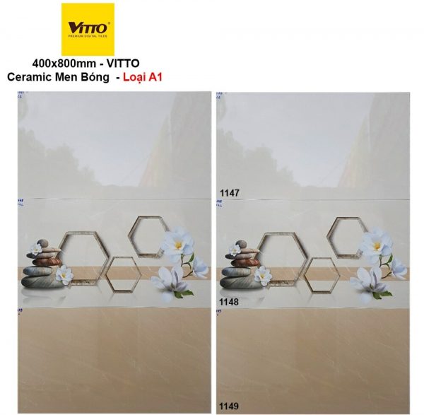 Mẫu Phối cảnh Gạch ốp tường Vitto 40x80 1148 thực tế