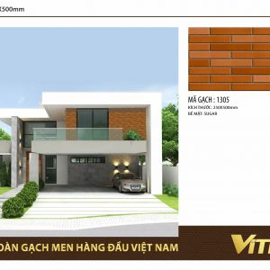 Phối cảnh Gạch ốp tường Vitto 25x50 1305