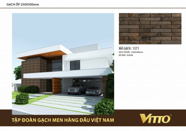 Phối cảnh Gạch ốp tường Vitto 25x50 1371