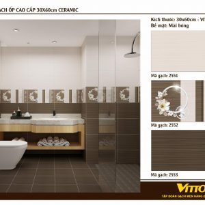 Phối cảnh Gạch ốp tường Vitto 30x60 2552