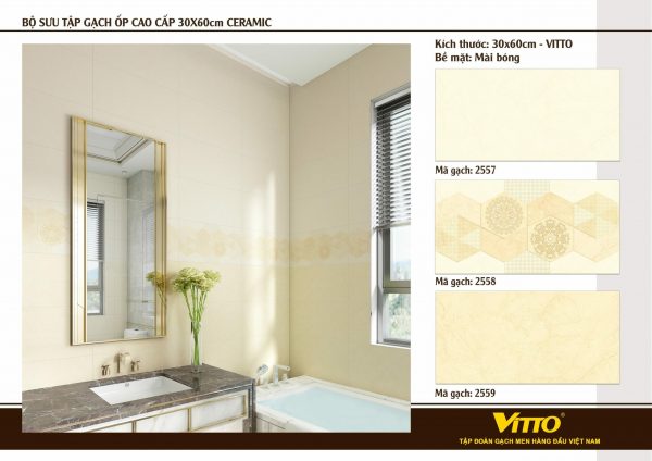 Phối cảnh Gạch ốp tường Vitto 30x60 2557