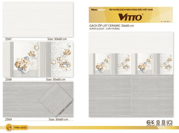 Phối cảnh Gạch ốp tường Vitto 30x60 2567