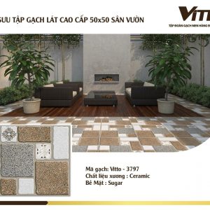 Phối cảnh Gạch lát nền 50x50 Vitto 3797