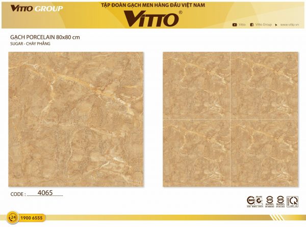 Phối cảnh Gạch lát nền Vitto 80x80 4065