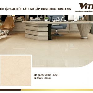 Phối cảnh Gạch lát nền Vitto 100x100 6251