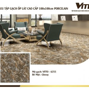 Phối cảnh Gạch lát nền Vitto 100x100 6255