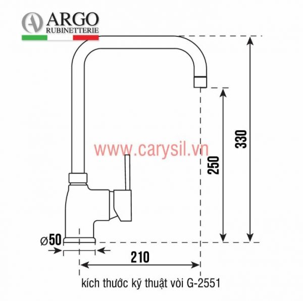 Vòi rửa bát Carysil G2551-01