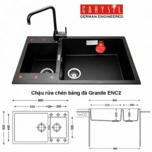 Chậu rửa bát đá nhân tạo Carysil ENC2-03