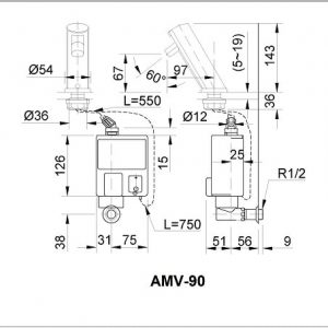 Vòi xả cảm ứng Inax AMV-90K (220V) 