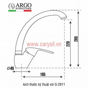 Vòi rửa bát Carysil G-2811 - 10