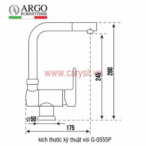 Vòi rửa bát Carysil G-0555P-03