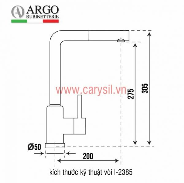 Vòi rửa bát Carysil I-2385