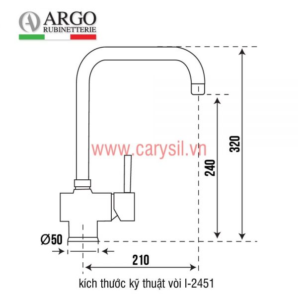 Vòi rửa bát Carysil I-2451