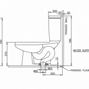 Bàn cầu hai khối Nahm ESTAFAN SVP2280S400N01