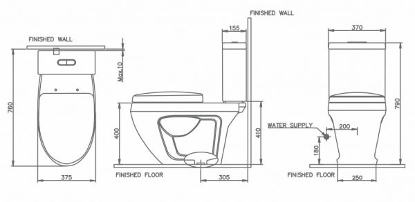 Bàn cầu hai khối Nahm NAAN CASUAL SVP2862S400N01