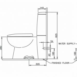 Bàn cầu hai khối Nahm NIAN SVP2680S601N01