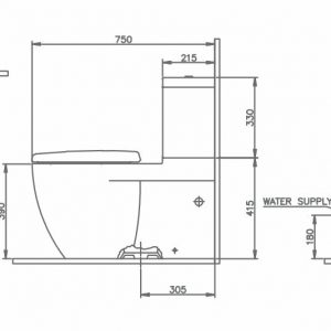 Bàn cầu hai khối Nahm NUR V2 SVP2730S603N01