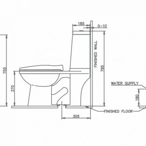 Bàn cầu hai khối Nahm ORBIT SVP2500S603N01