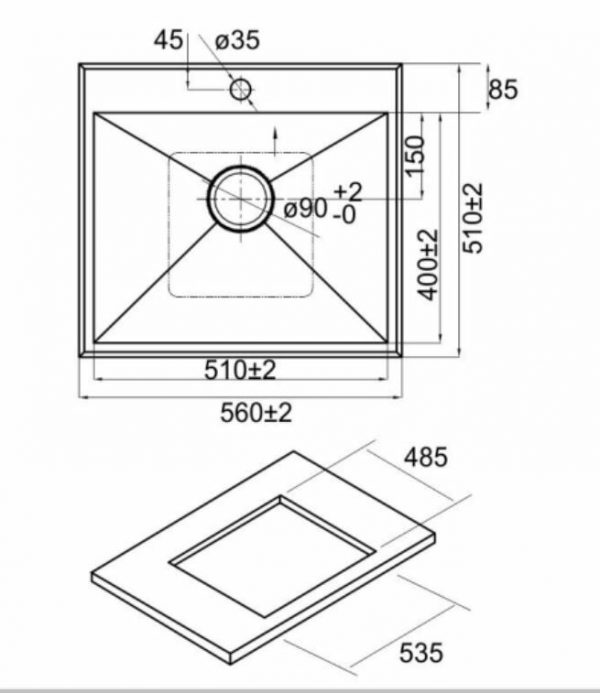 Chậu rửa Nodor UNIK 50