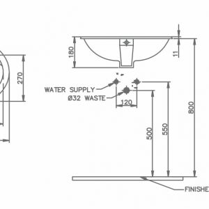 Chậu rửa mặt Lavabo đặt dương vành Nahm LUGANO SVW2280545XN01