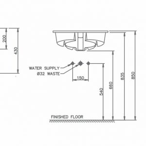 Chậu rửa mặt Lavabo đặt dương vành Nahm SOLINAR SVW27105310N01