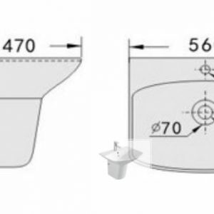 Chậu rửa mặt Tokado C 716