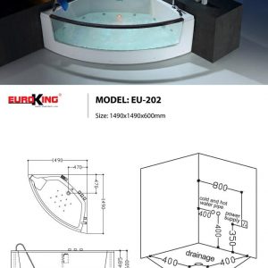 Bồn tắm massage Euroking EU-202