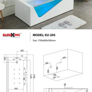 Bồn tắm massage Euroking EU-205