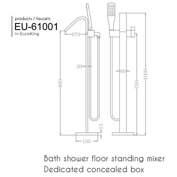 Sen tắm bồn đặt sàn Euroking EU- 61001-1