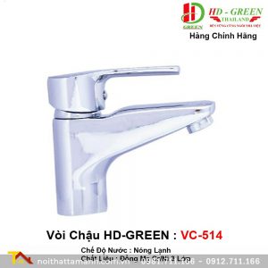 Vòi chậu Rửa mặt Lavabo HD GREEN VC-514 
