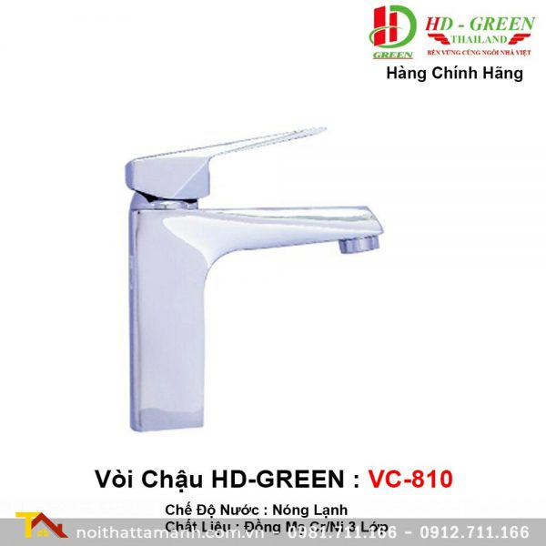 Vòi chậu Rửa mặt Lavabo HD GREEN VC-810