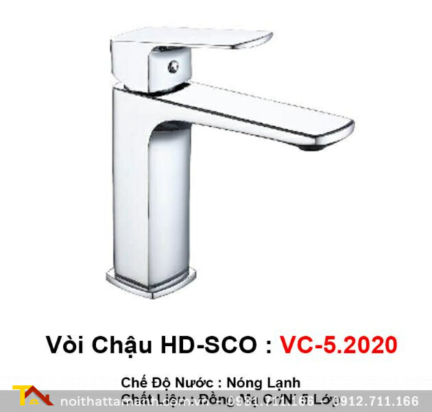 Vòi chậu Rửa mặt Lavabo HDSCO VC-N5.2020