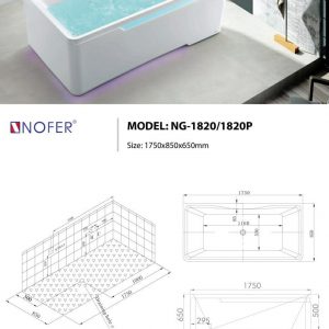 Bồn tắm massage Nofer NG-1820P/NG-1820