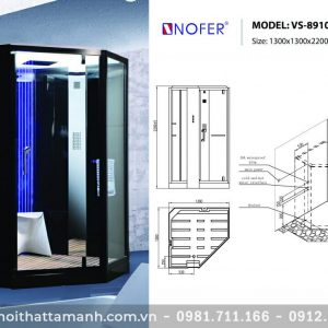 Phòng xông hơi NOFER VS-89106S (màu đen)