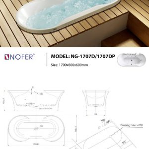 Bồn tắm Massage Nofer NG-1707D