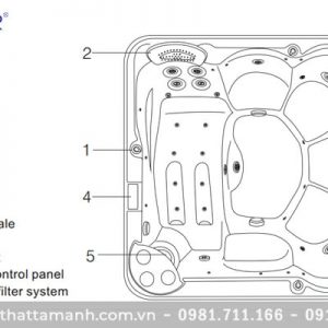 Bồn tắm Massage Nofer SPA-002