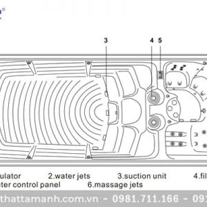 Bồn tắm Massage Nofer SPA-008
