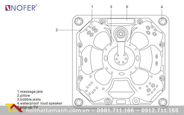 Bồn tắm Massage Nofer SPA-029