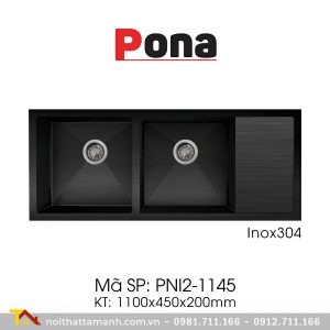 Chậu rửa bát PONA PNI2-11045 (đen)