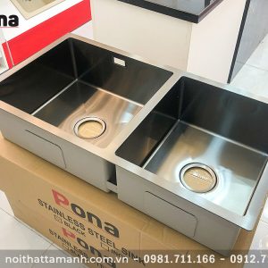 Chậu rửa bát PONA PNI2-8745 (đen)