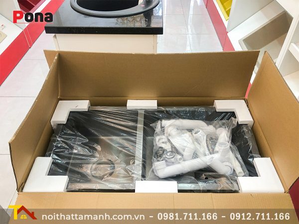 Chậu rửa bát PONA PNI2-8745 (đen)